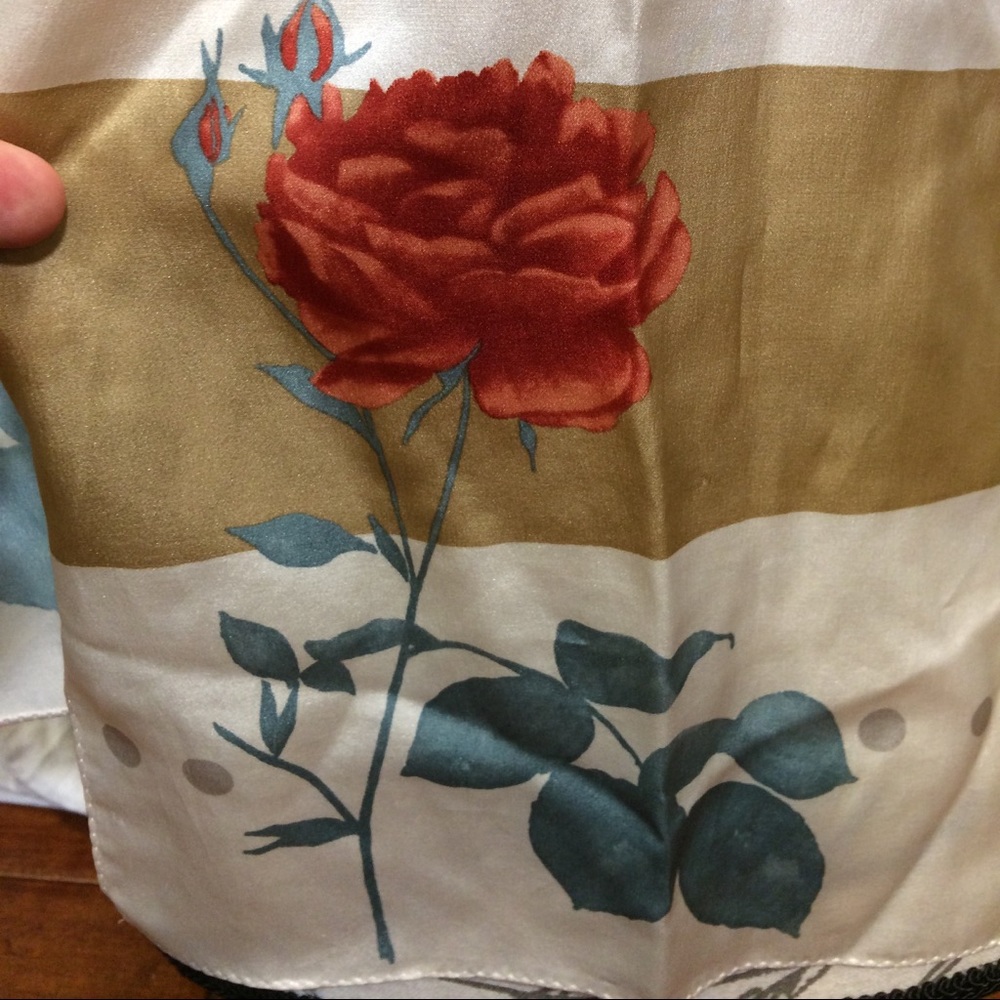 Charter Club Silk Floral Scarf - Picture 3 of 5
